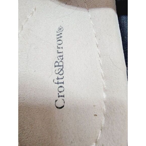 Croft & Barrow Size 7 Dwelling BLACK Strappy SLIDE SANDALS Leather *Defect* - Picture 5 of 9